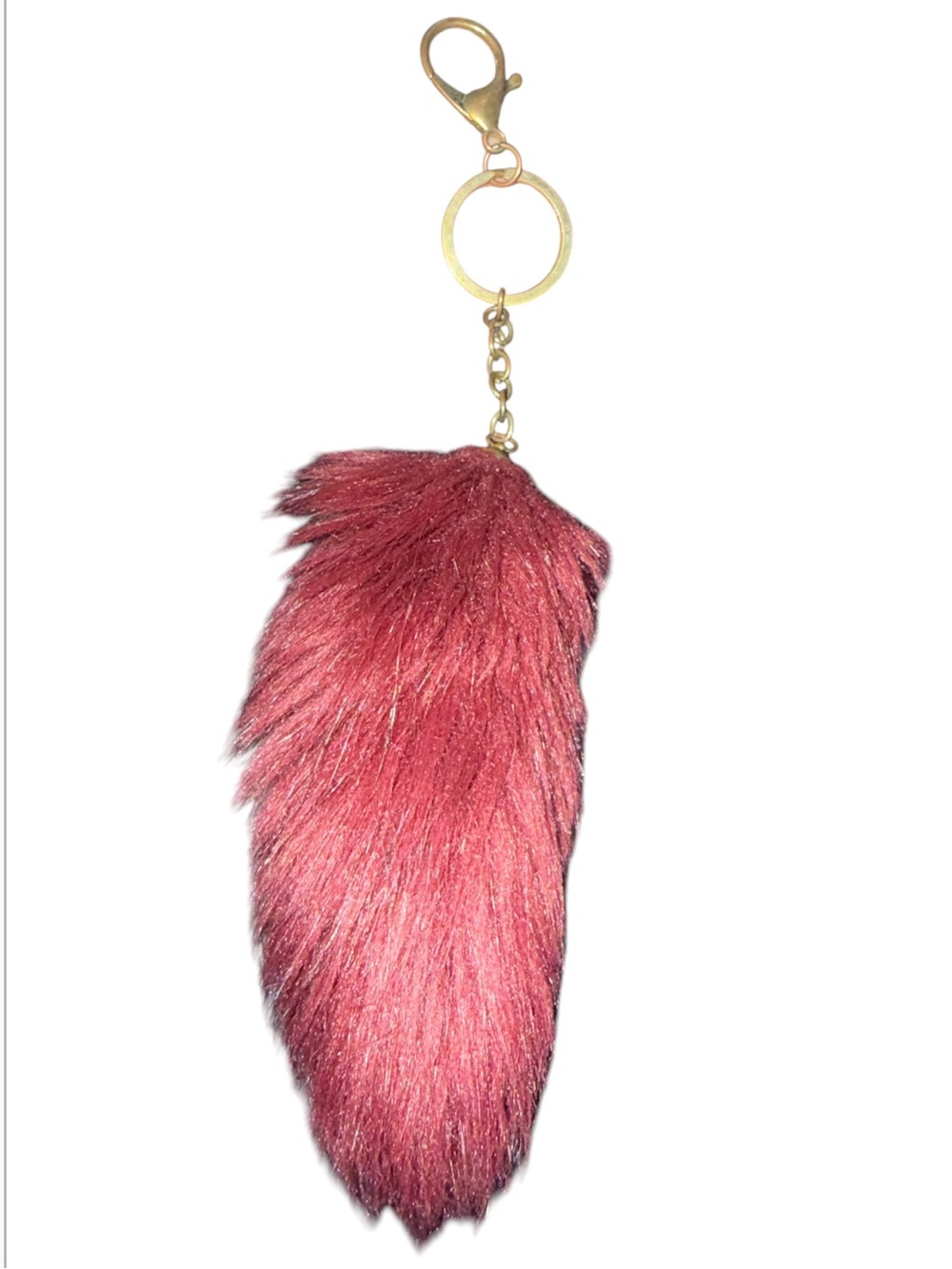 Faux Plush Key Chain Fox Tail Tassels Pendant Keychain Purse Bag Decoration Hang